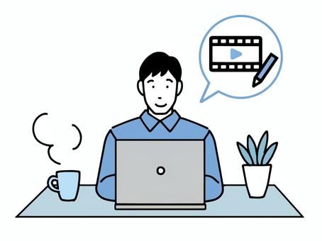 パソコンで作業するデスクの画像